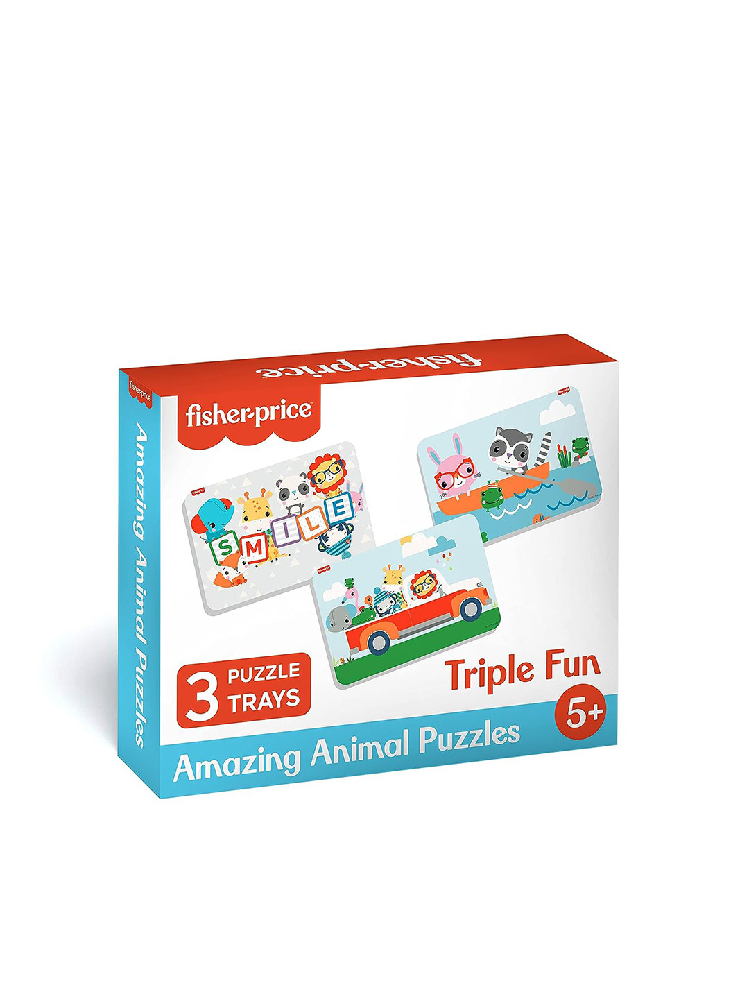 Fisher-Price 60 Pieces 3 in 1 Amazing Animal Jigsaw Puzzle