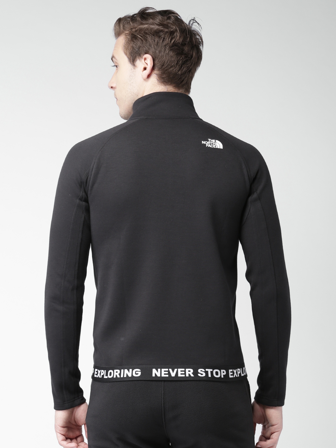 The North Face Men Black Solid M SNOWBLAZERS WARM L S TEE AP T shirt