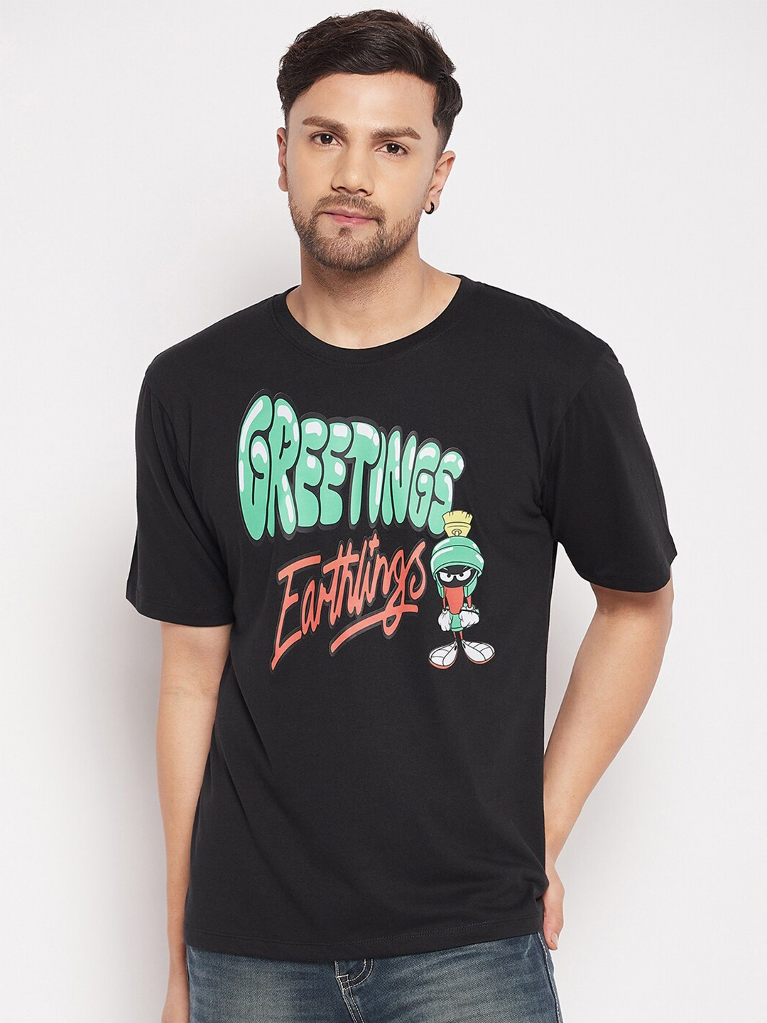 Wear Your Mind Humour and Comic Looney Tunes Printed Pure Cotton T-shirt