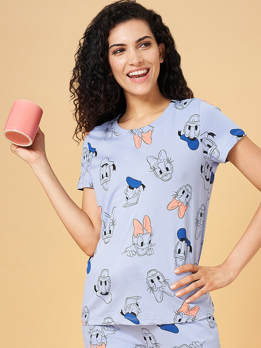 Dreamz by Pantaloons Donald Duck Printed Cotton Lounge T-Shirts