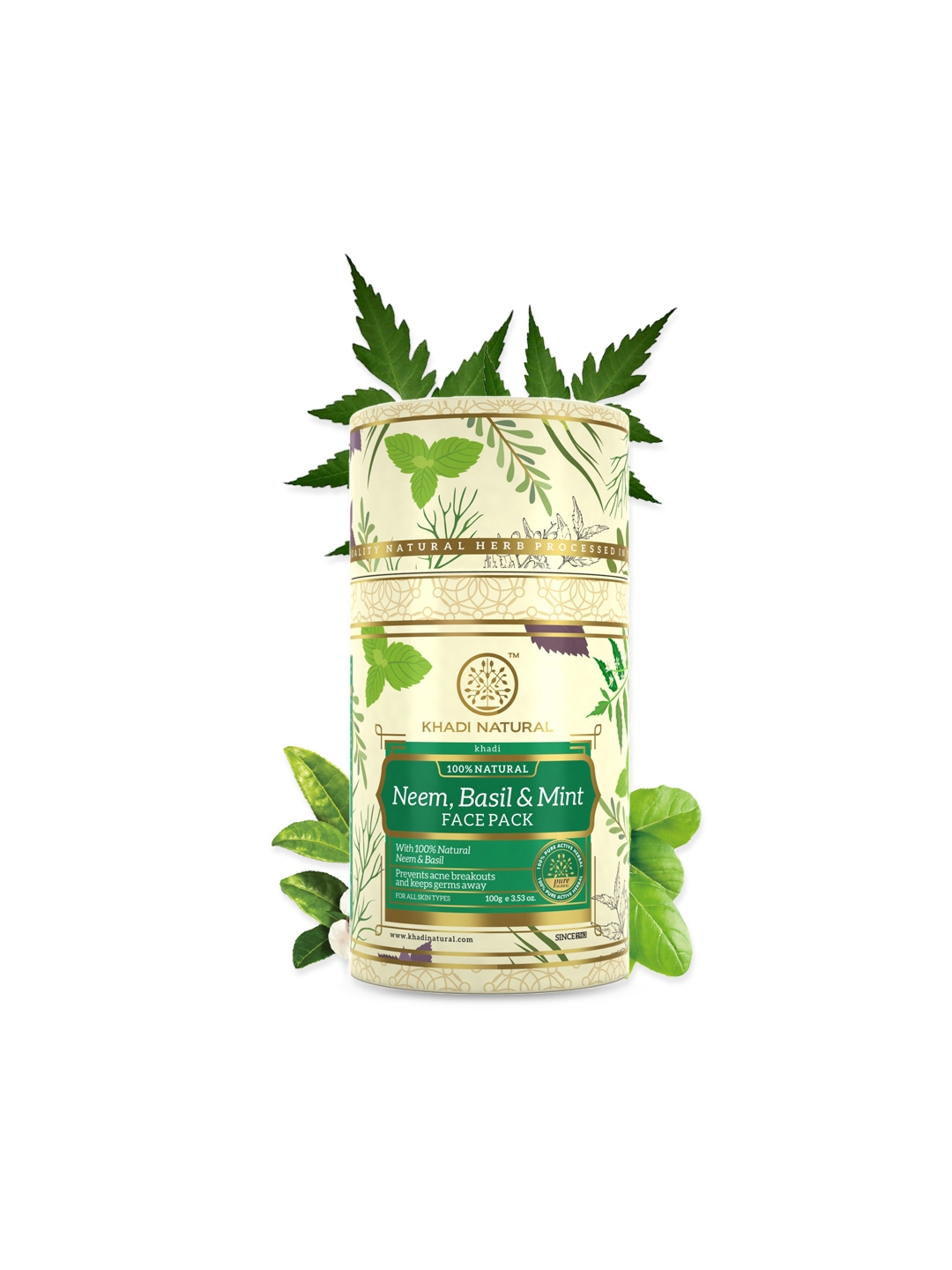 Buy Khadi Natural Neem Basil Mint Face Pack Purifies The Skin