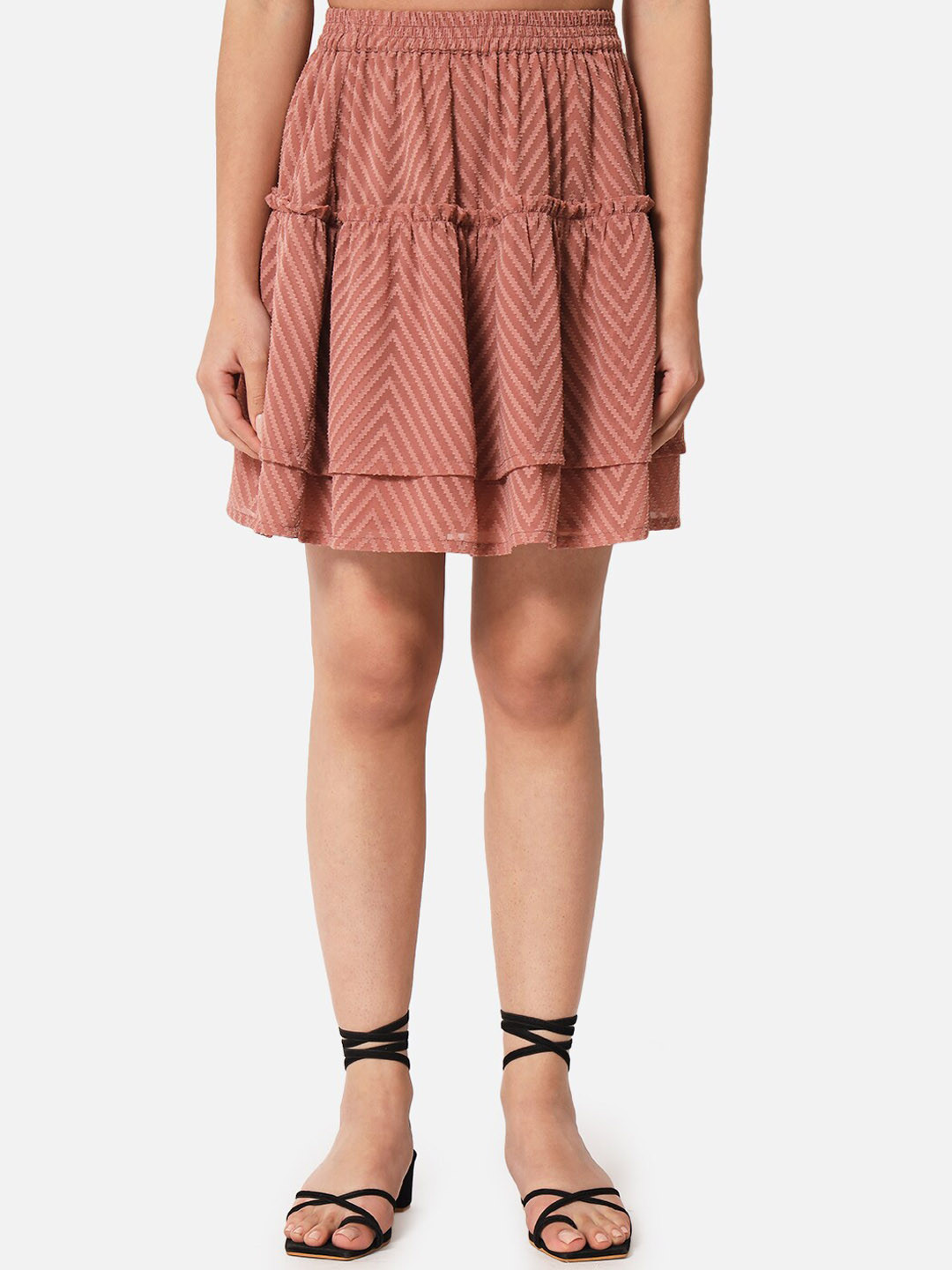 BAESD Self-Design Above Knee Length Tiered Skirt