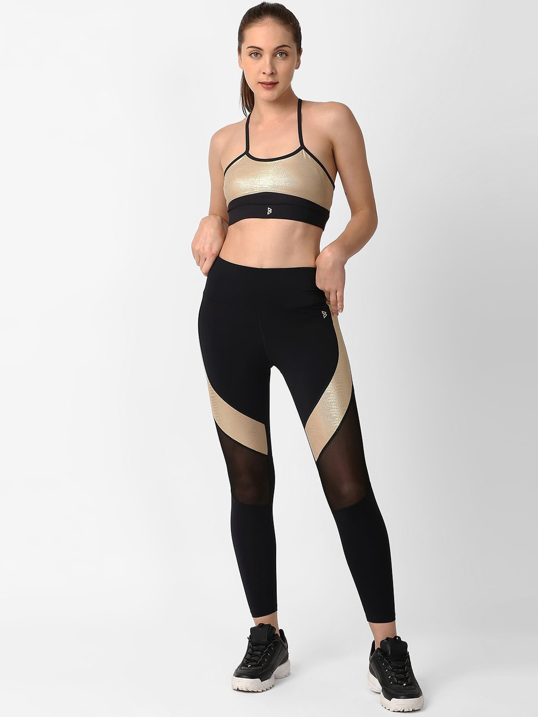 BODD ACTIVE Women Mid Rise Colourblocked Ankle Length Sports Tights