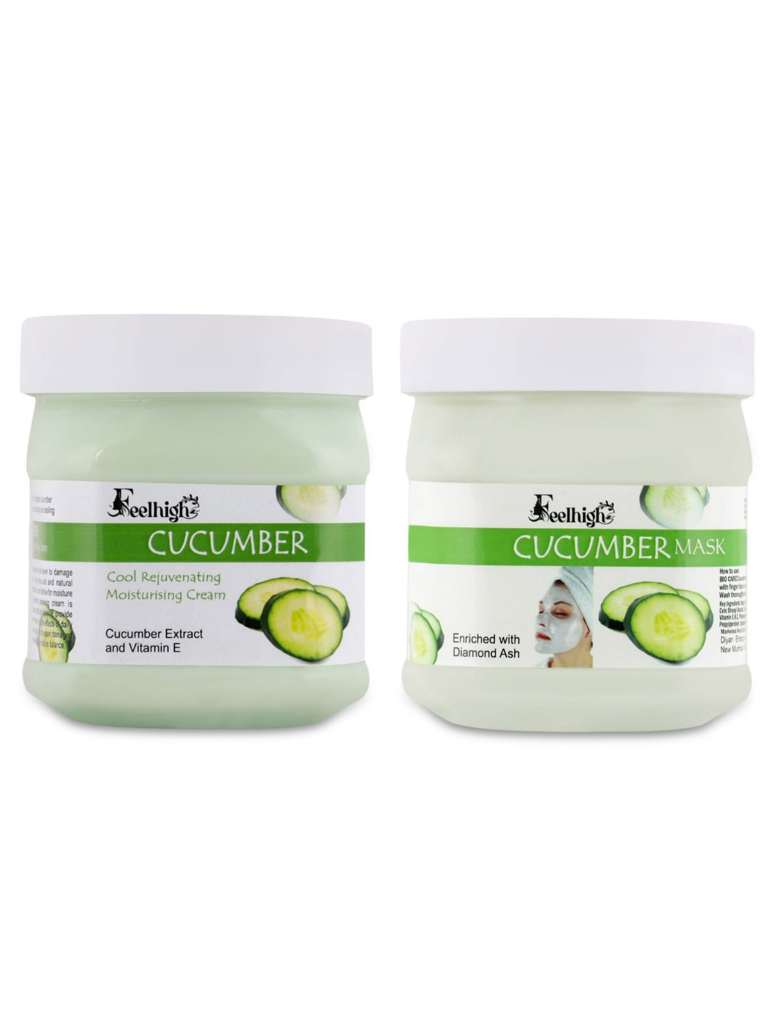 FEELHIGH Set Of 2 Cucumber Cream+Mask - 500ml Each