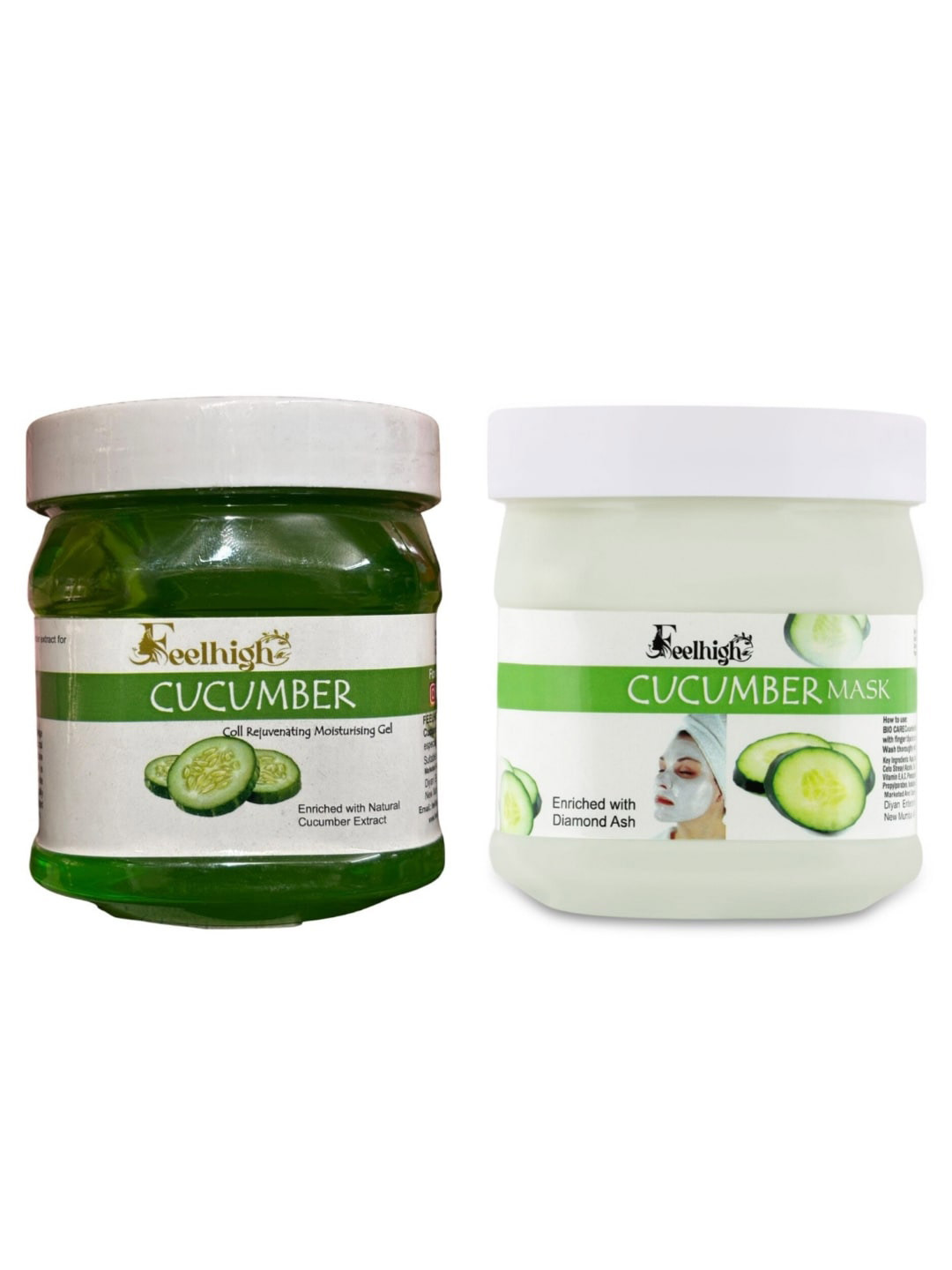 FEELHIGH Set Of 2 Cucumber Mask & Gel - 500ml Each