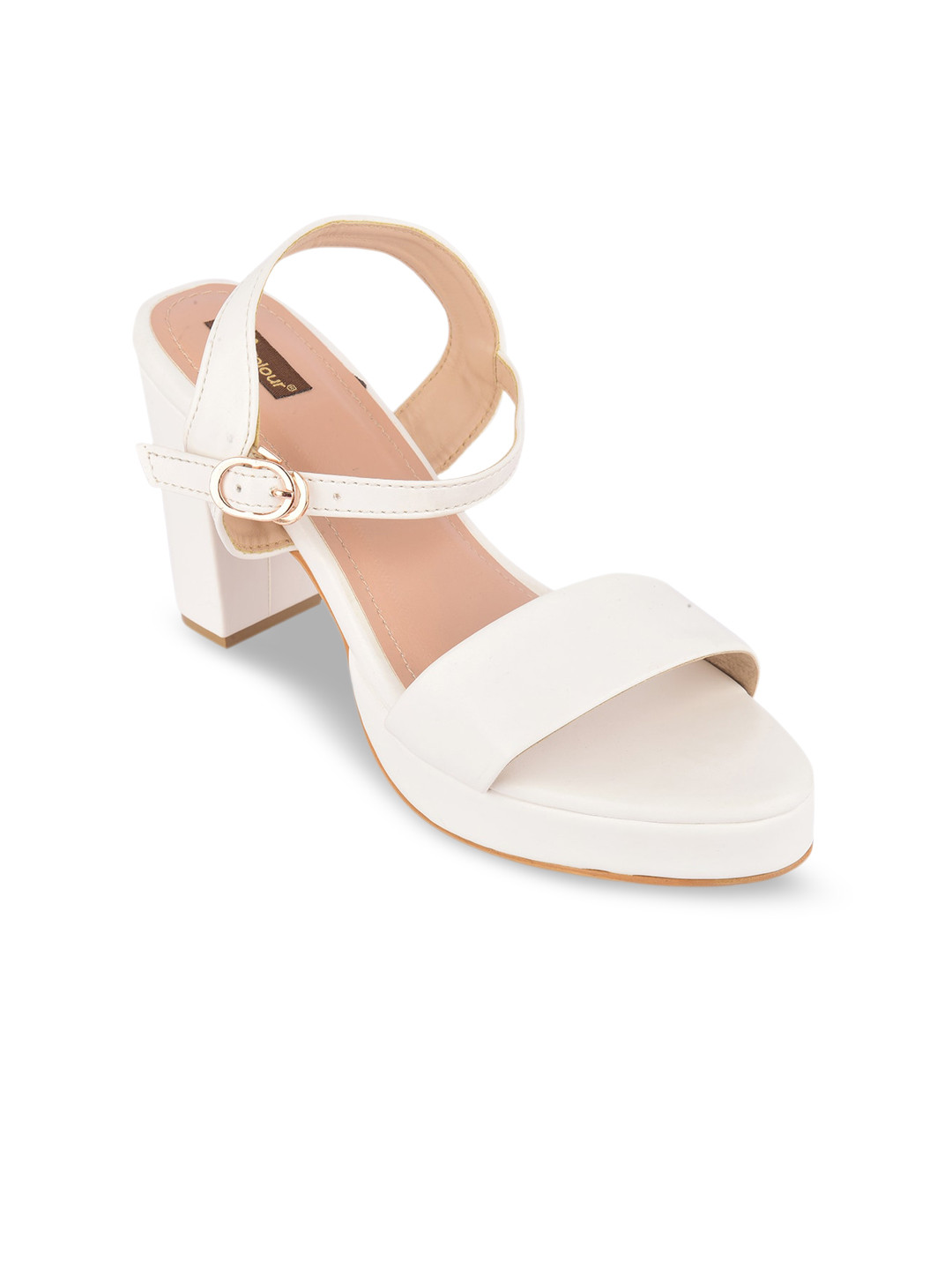 DESI COLOUR Block Heels With Backstrap