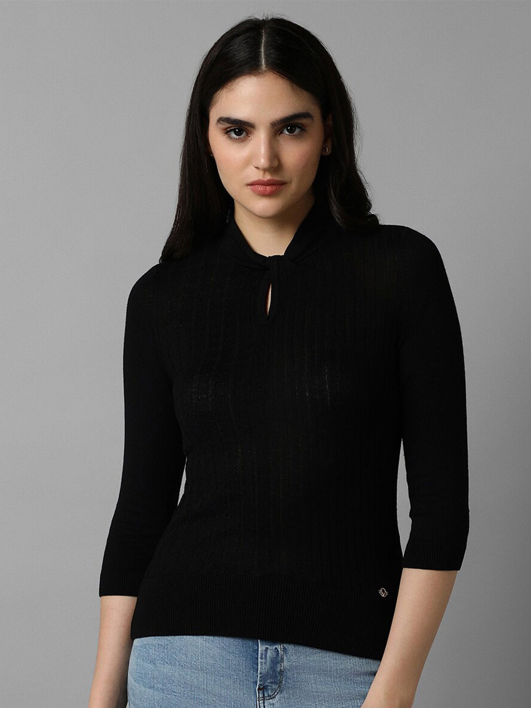 Allen Solly Woman Keyhole Neck Casual Top