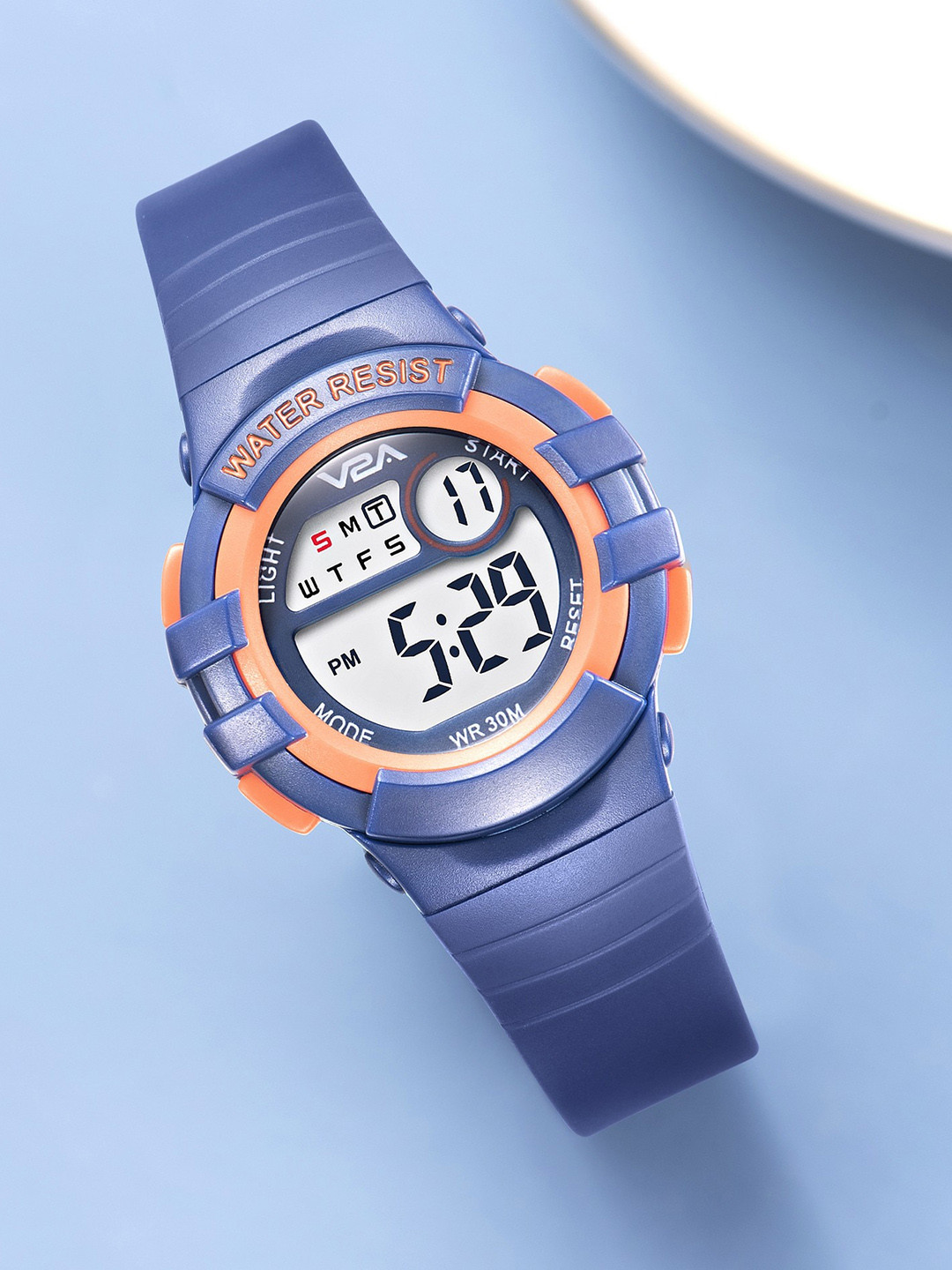 V2A Kids Dial & Wrap Around Straps Digital Watch DK8206-Blue