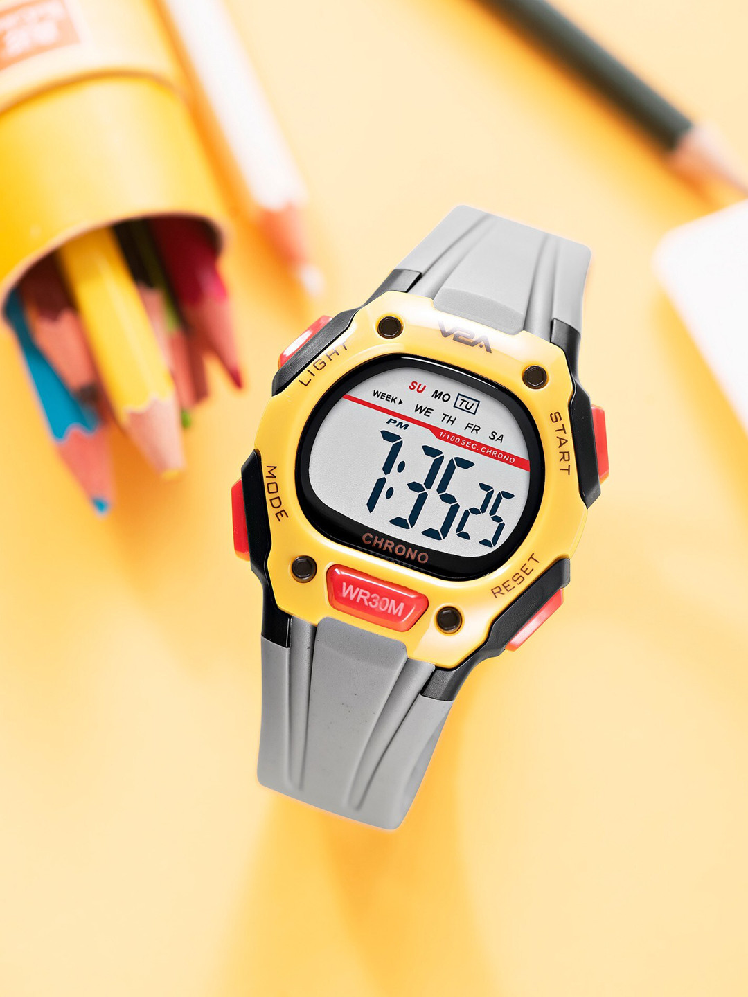 V2A Kids Dial & Straps Digital Watch DK8557-Grey
