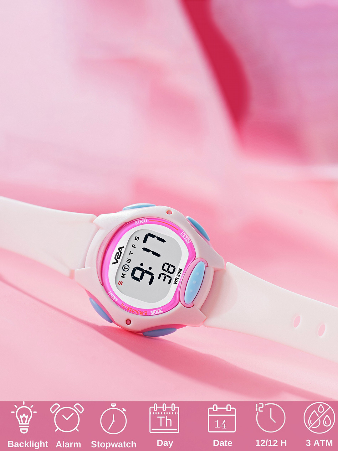 V2A Girls Regular Style Straps Digital Multi-Function Watch DK8207