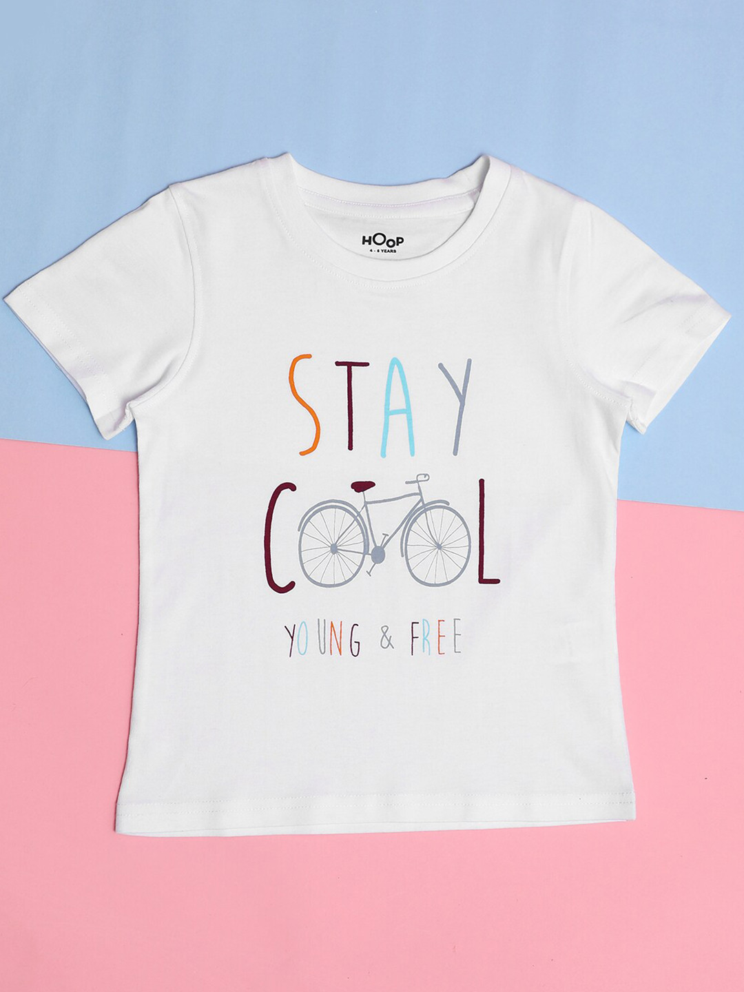 Hoop Girls Printed Short Sleeves Cotton T-shirt