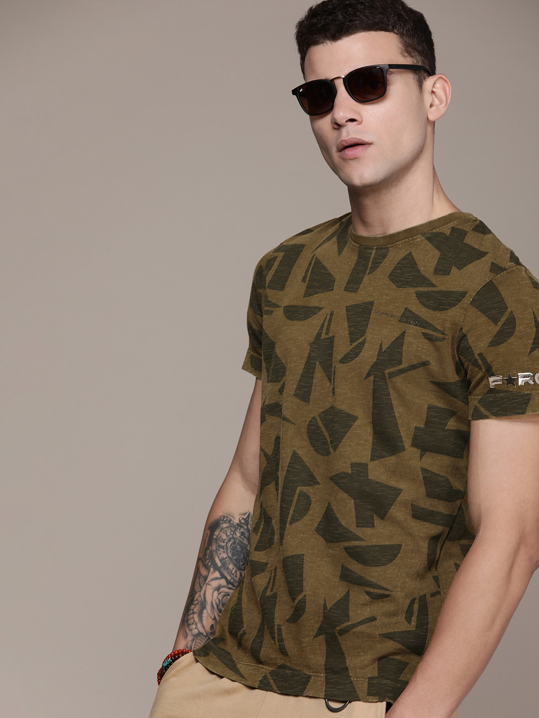 FORCE IX Printed Pure Cotton T-shirt