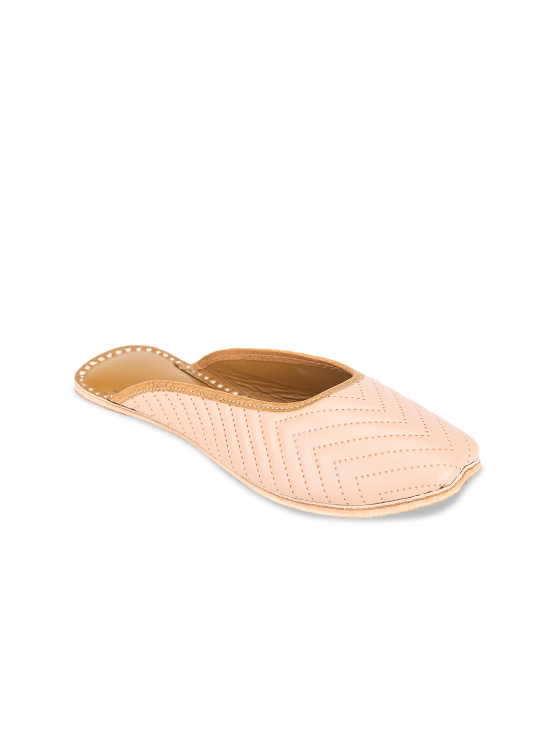 5 ELEMENTS Textured Square Toe Leather Mules