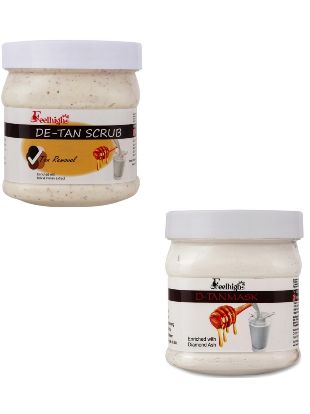 FEELHIGH De-Tan Scrub & De-Tan Mask -  500 ml Each