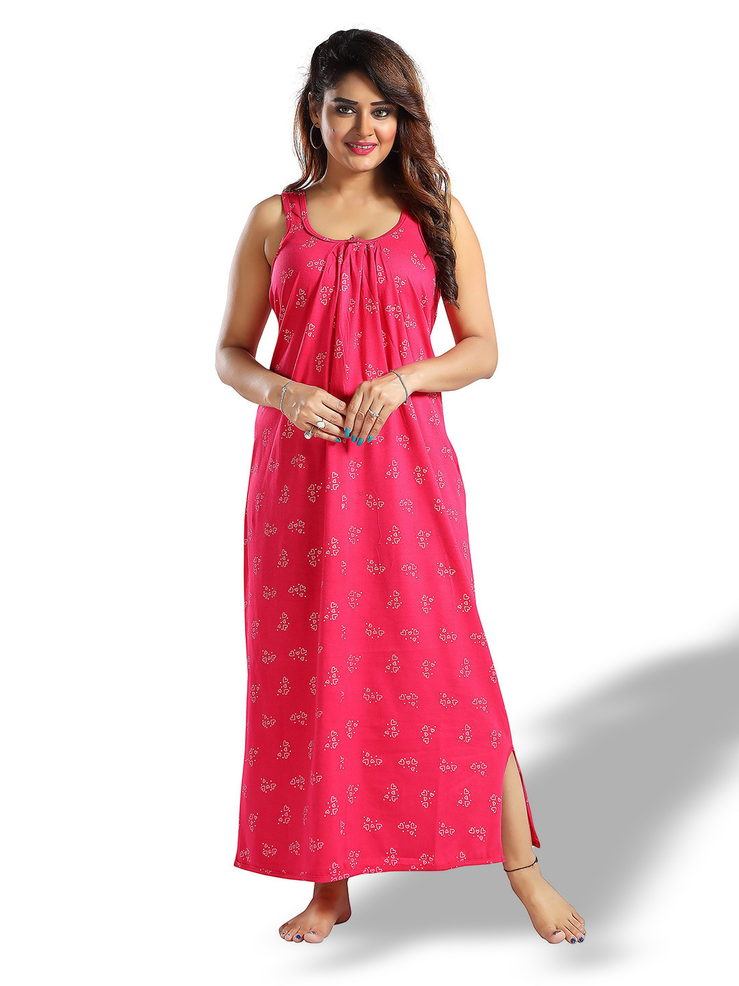 Inner Beats Conversational Printed Maxi Nightdress