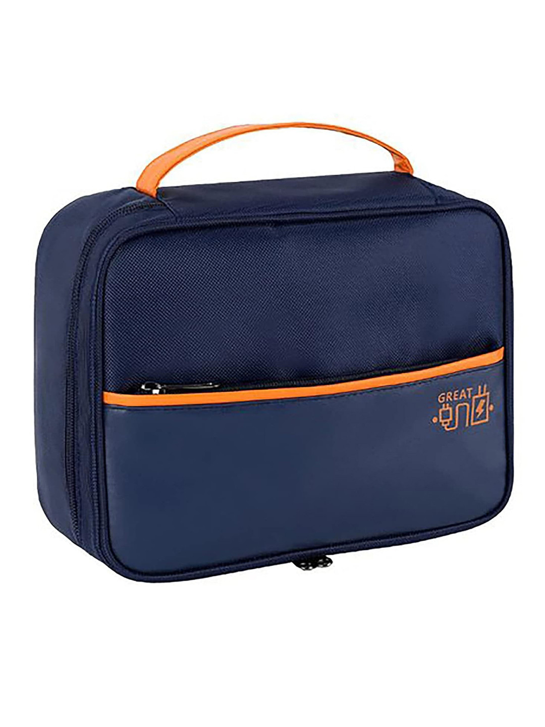 HOUSE OF QUIRK Navy Blue Waterproof Cable Organizer Bag