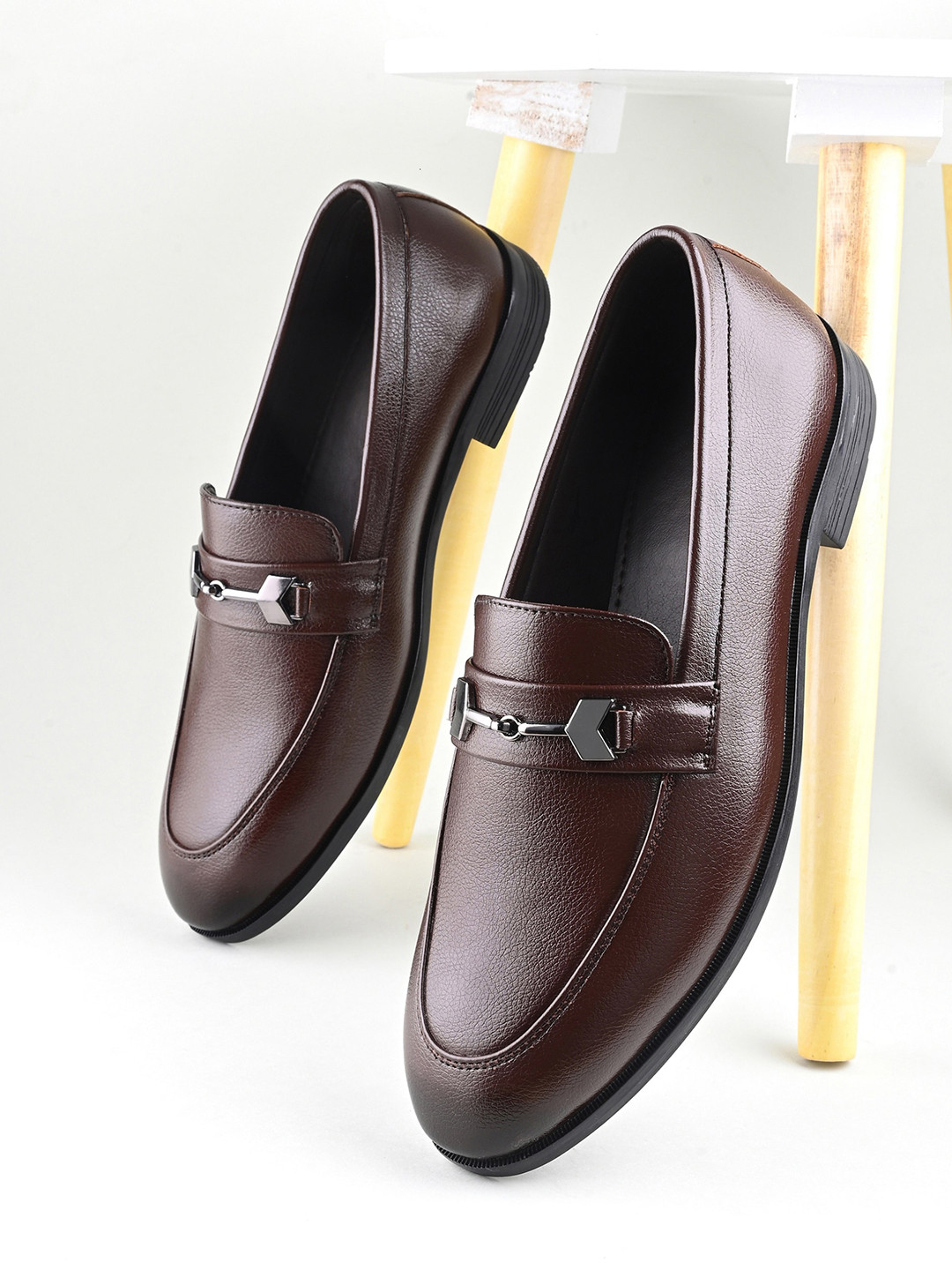 House of Pataudi Men Formal Horsebit Loafers