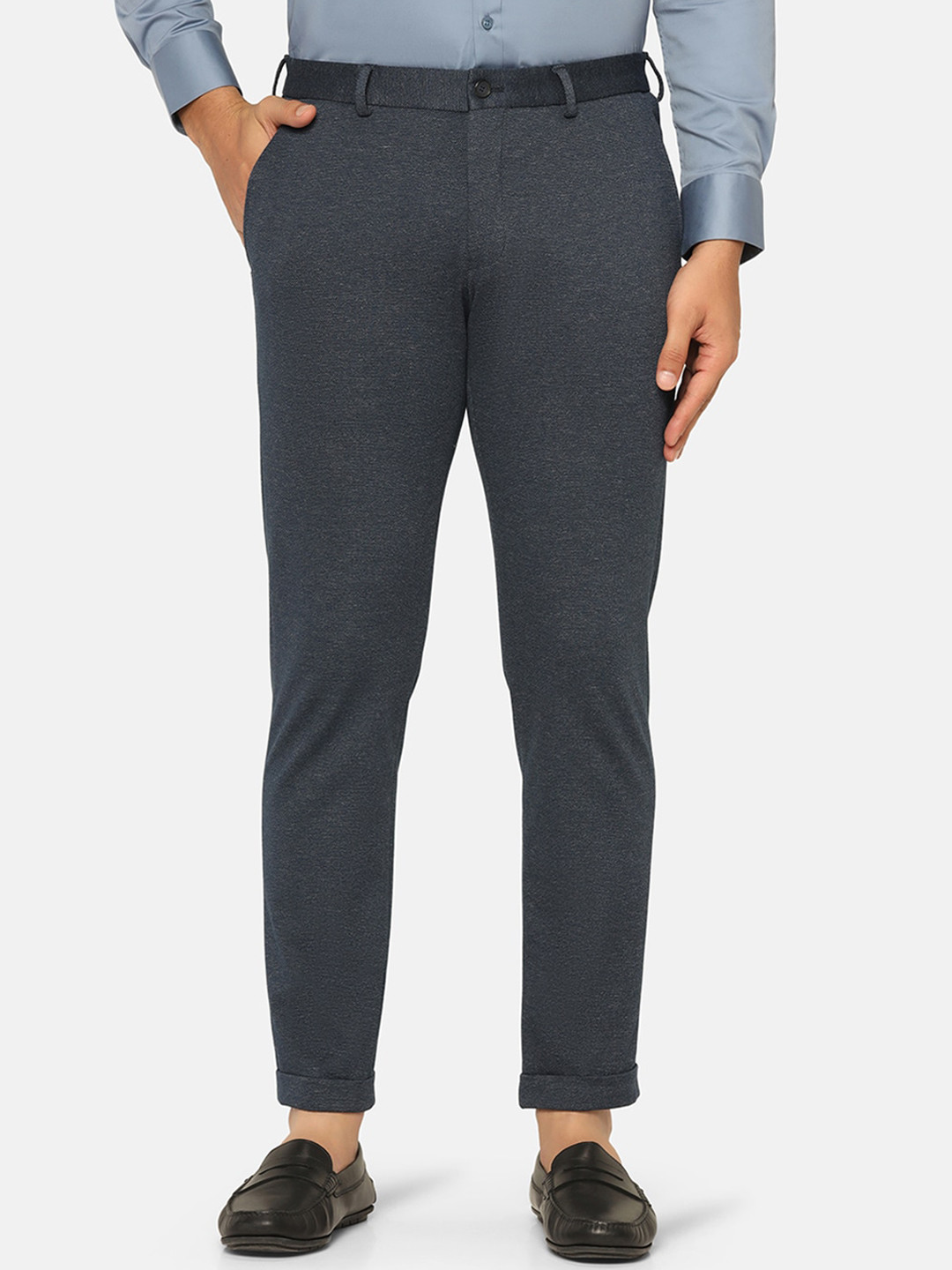 Blackberrys Men Phoenix Skinny Fit Easy Wash Formal Trousers