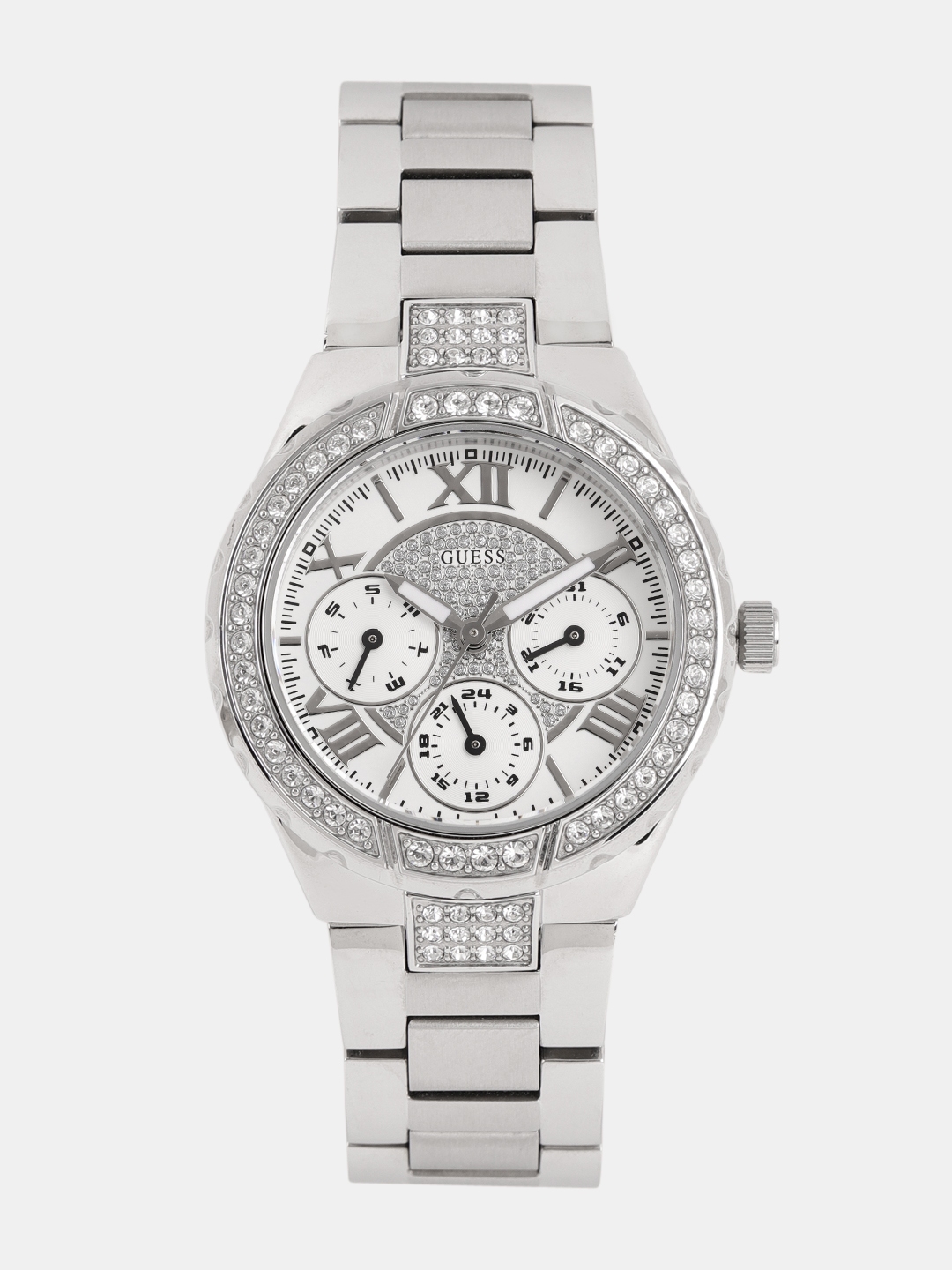 GUESS Women White Analogue Watch W0827L3