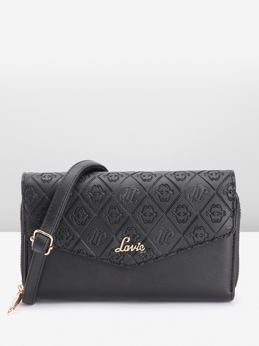 Lavie Brand Logo Textured Structured Small Sling Bag