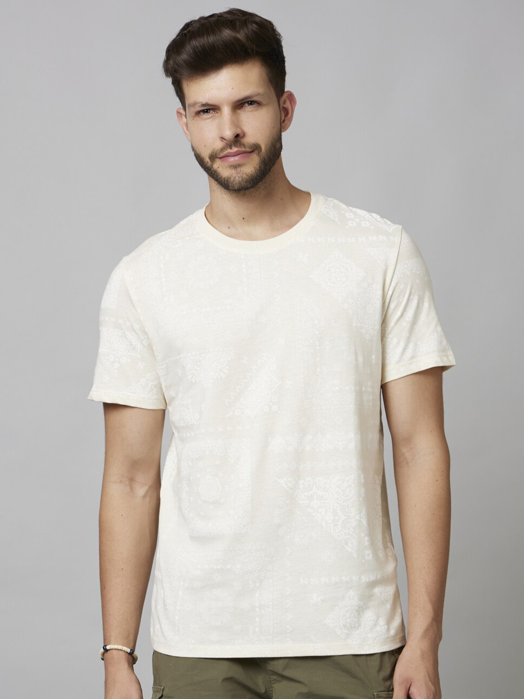 Celio Solid Round Neck Cotton T-shirt