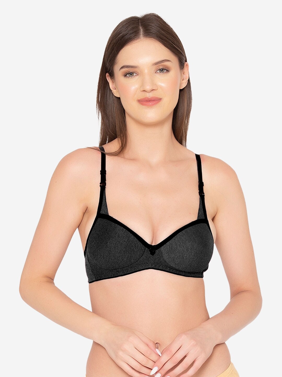 Buy Groversons Paris Beauty Women's Padded, Non-Wired, Seamless T-Shirt Bra  (BR006-PINK-30B) at