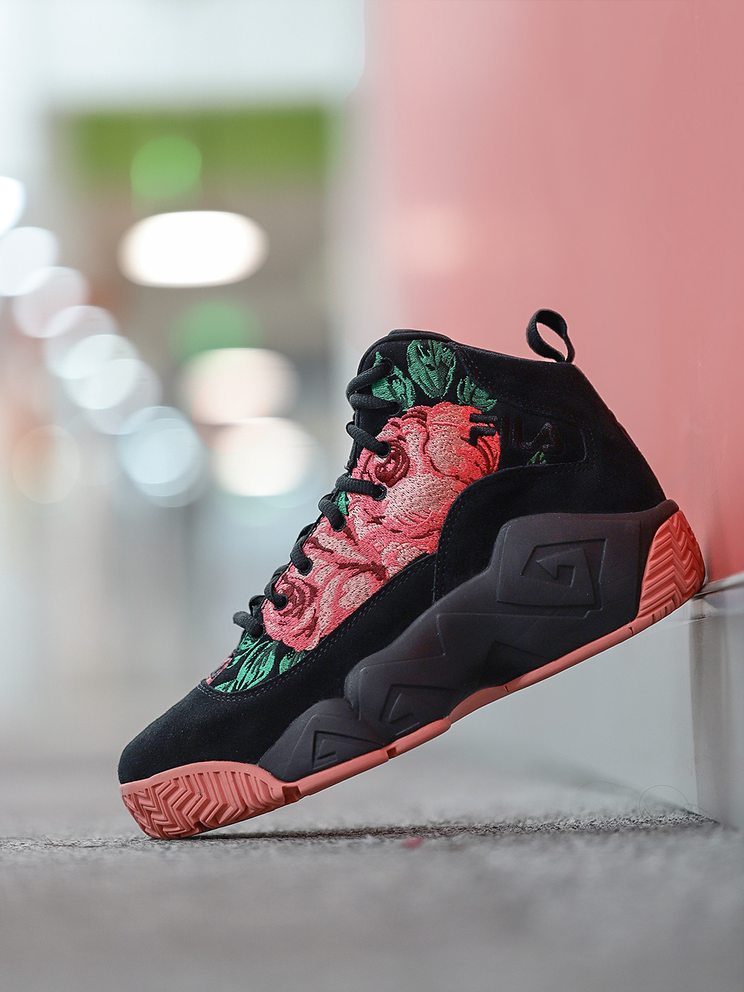 Fila Women's Basketball High Tops Fila White F-14 Leopard