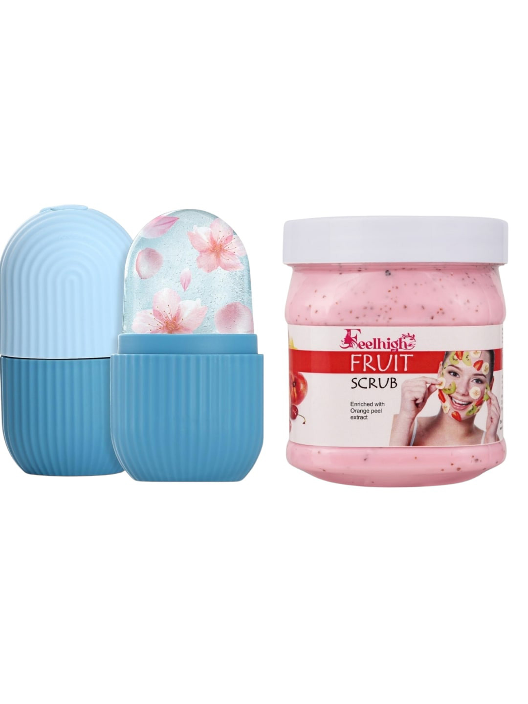 FEELHIGH Ice Roller-10ml With Fruit Scrub Enriched With Strawberry Extract