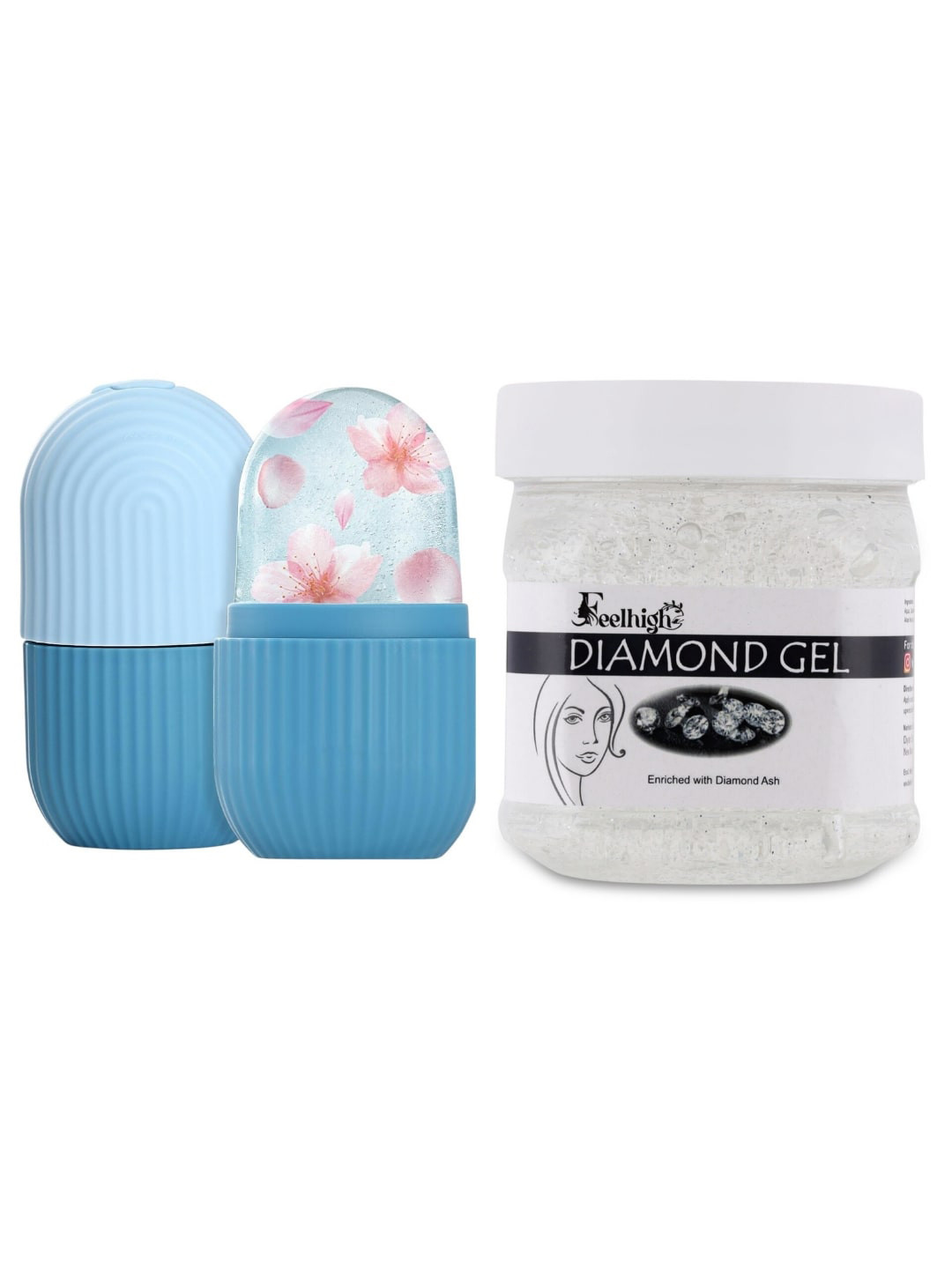 FEELHIGH Set Of Ice Roller With Diamond Gel - 10ml + 500ml