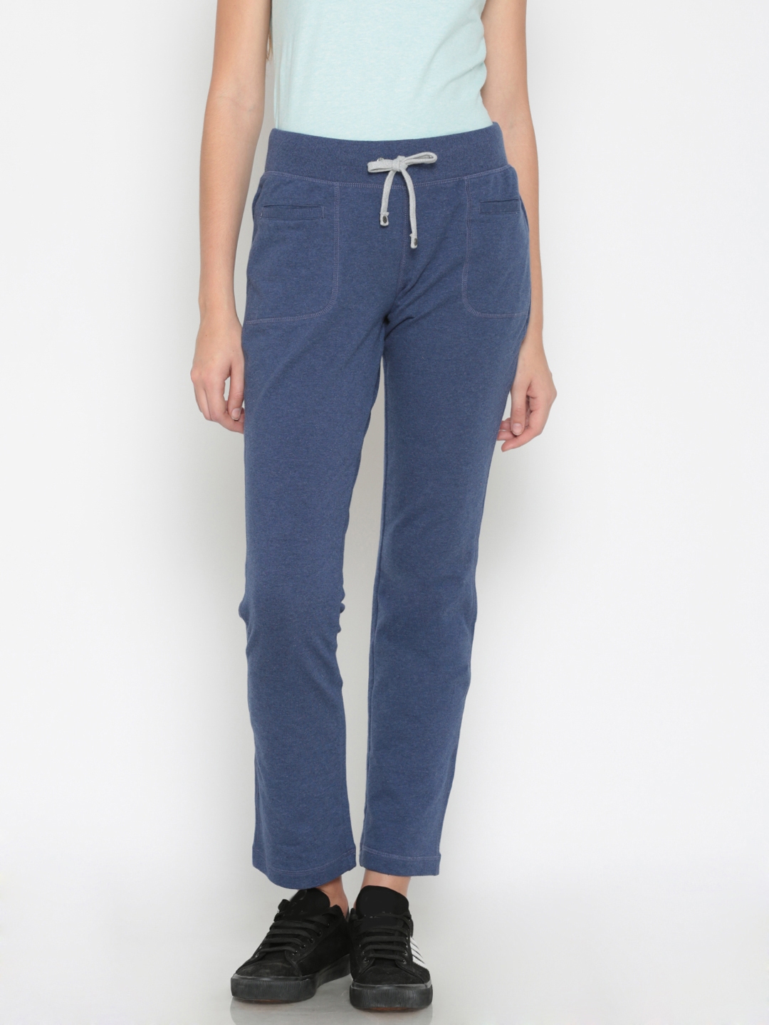 Jockey Women's Cotton Rich Relaxed Fit Contrast Side Piping and Pockets Track  pant -1305 – Online Shopping site in India