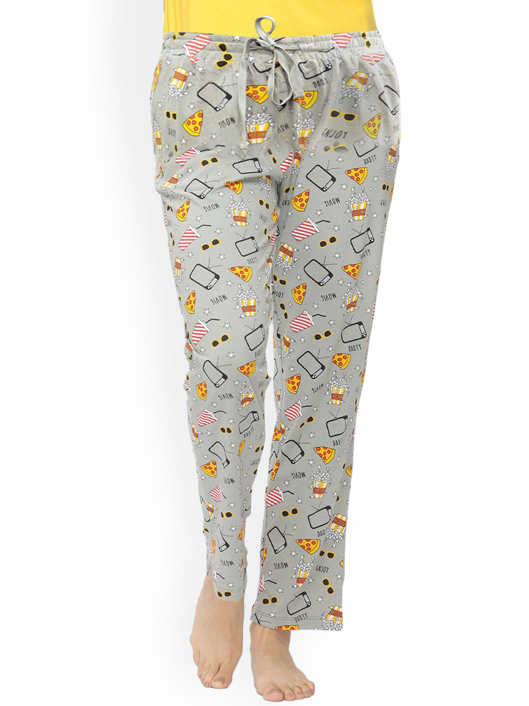 GROVERSONS Paris Beauty Women Conversational Printed Cotton Lounge Pants