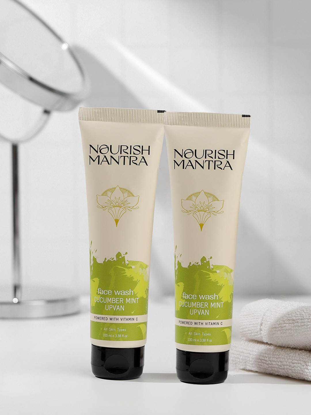 Nourish Mantra Set of 2 Cucumber Mint Upvan Face Wash - 100 ml Each