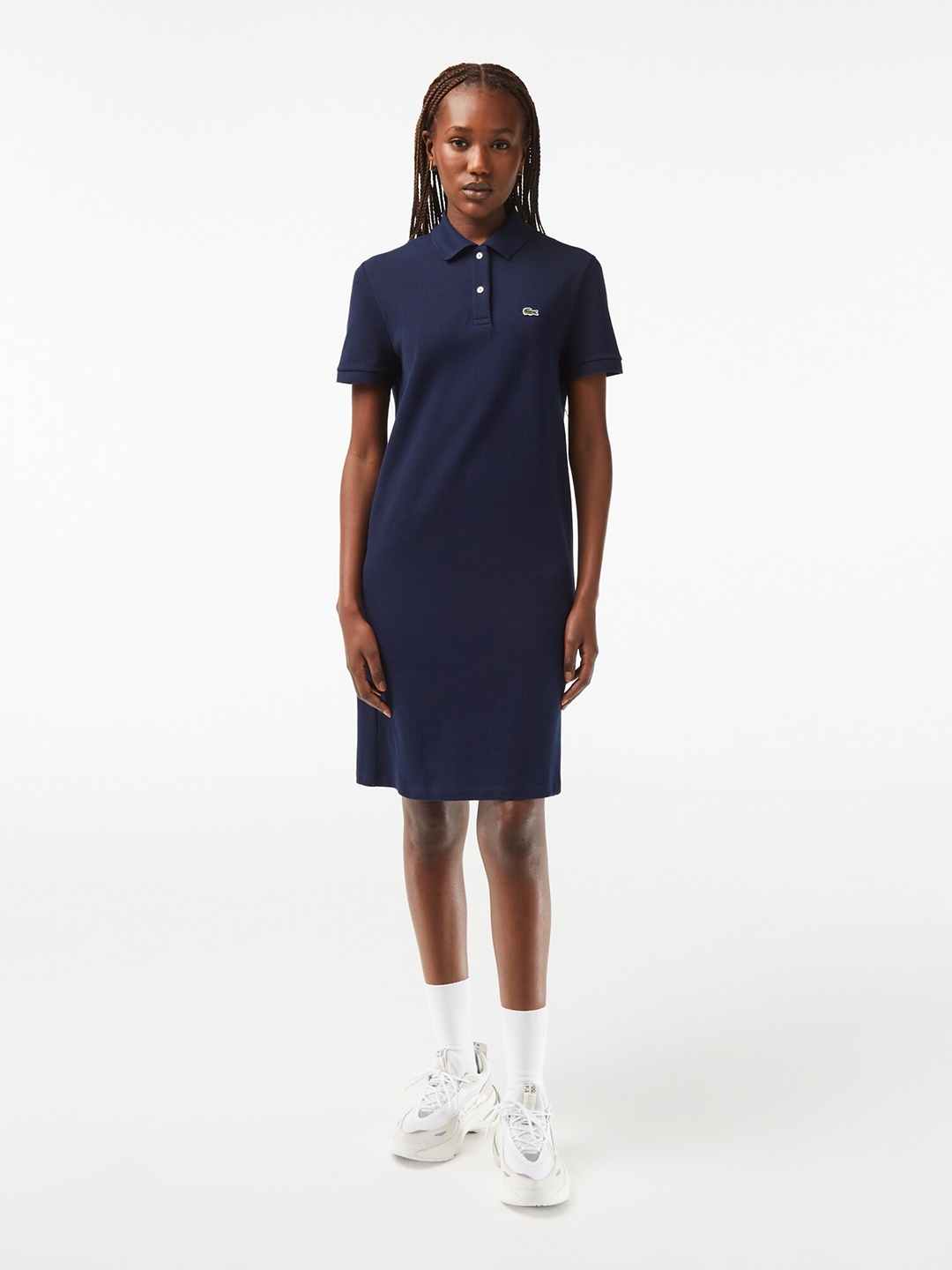 Buy Lacoste Shirt Collar Short Sleeve T shirt Dress Dresses for Women 24253140 Myntra