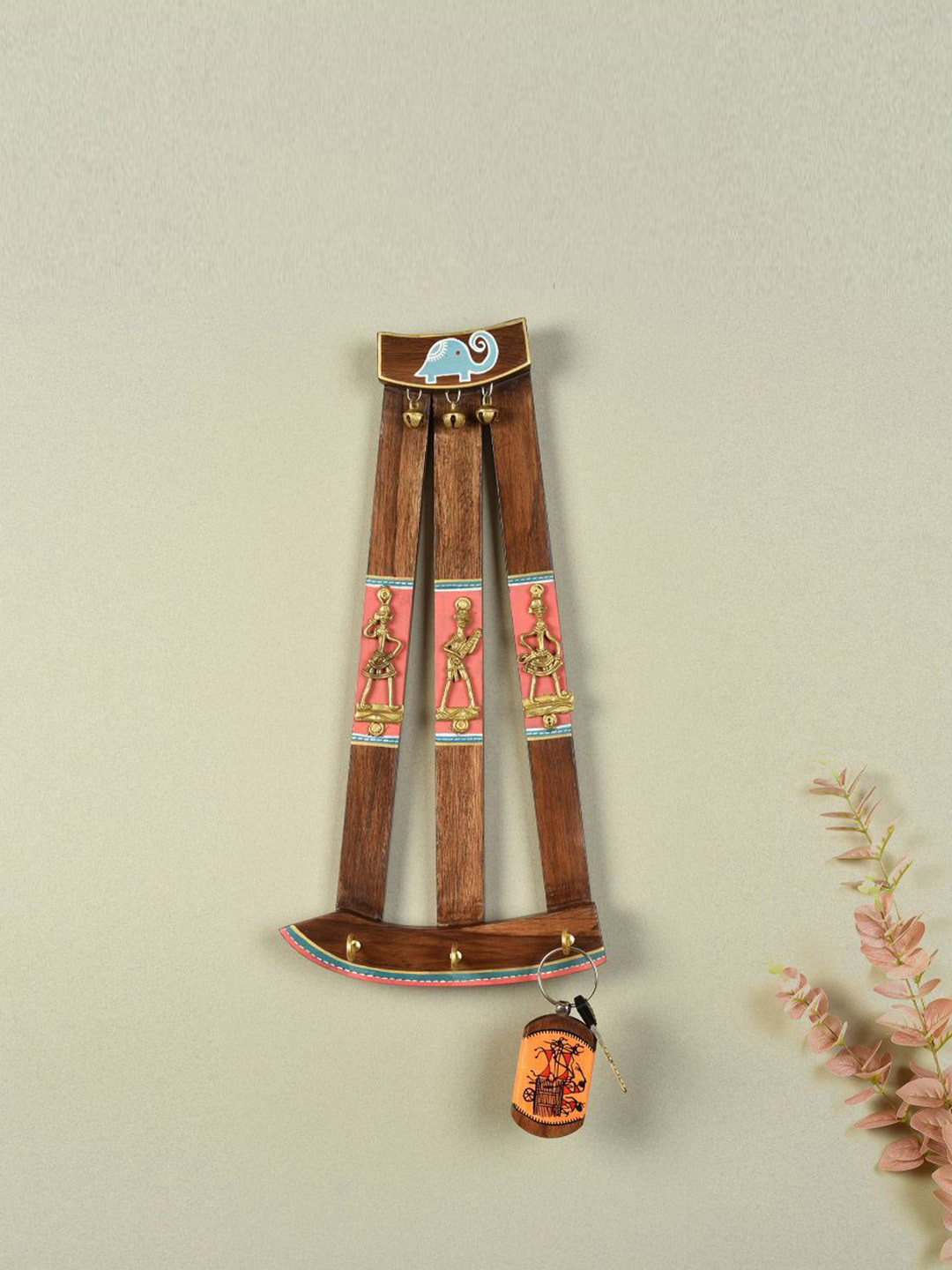 AAKRITI ART CREATIONS Brown Elephant Elma Key Hanger