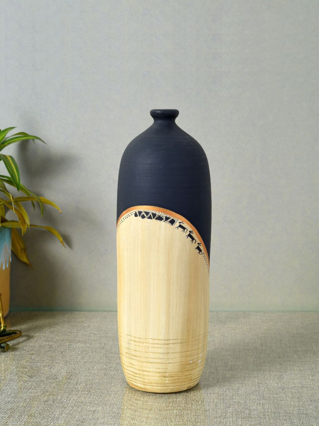 AAKRITI ART CREATIONS Black Printed Midnight's Secret Vases