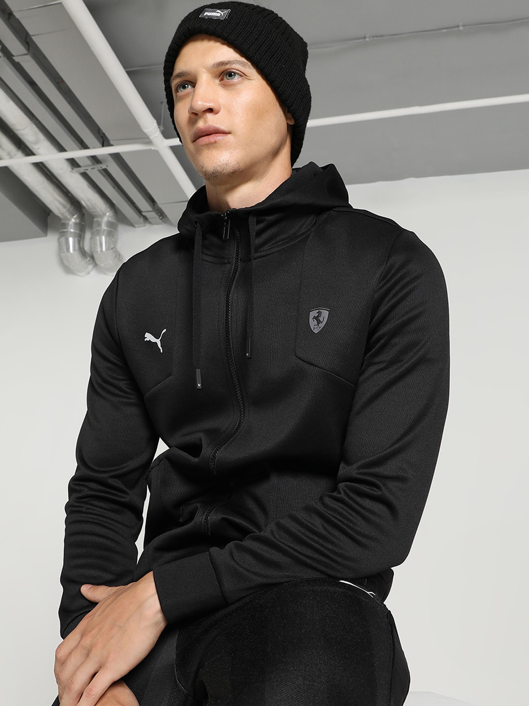 PUMA Motorsport Hooded Long Sleeves Knitted Jacket