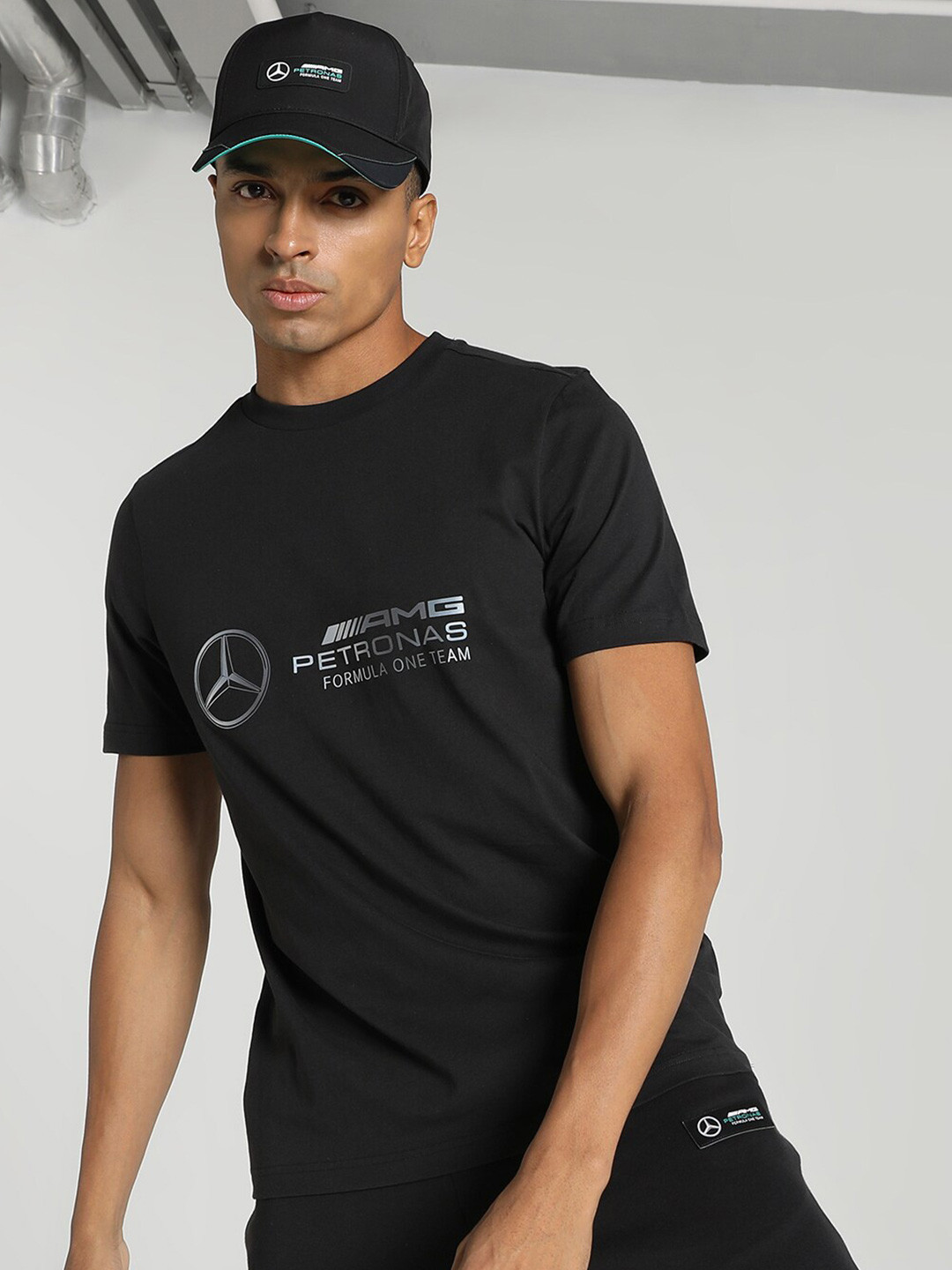 PUMA Motorsport Typography Printed Short Sleeves Cotton T-shirt