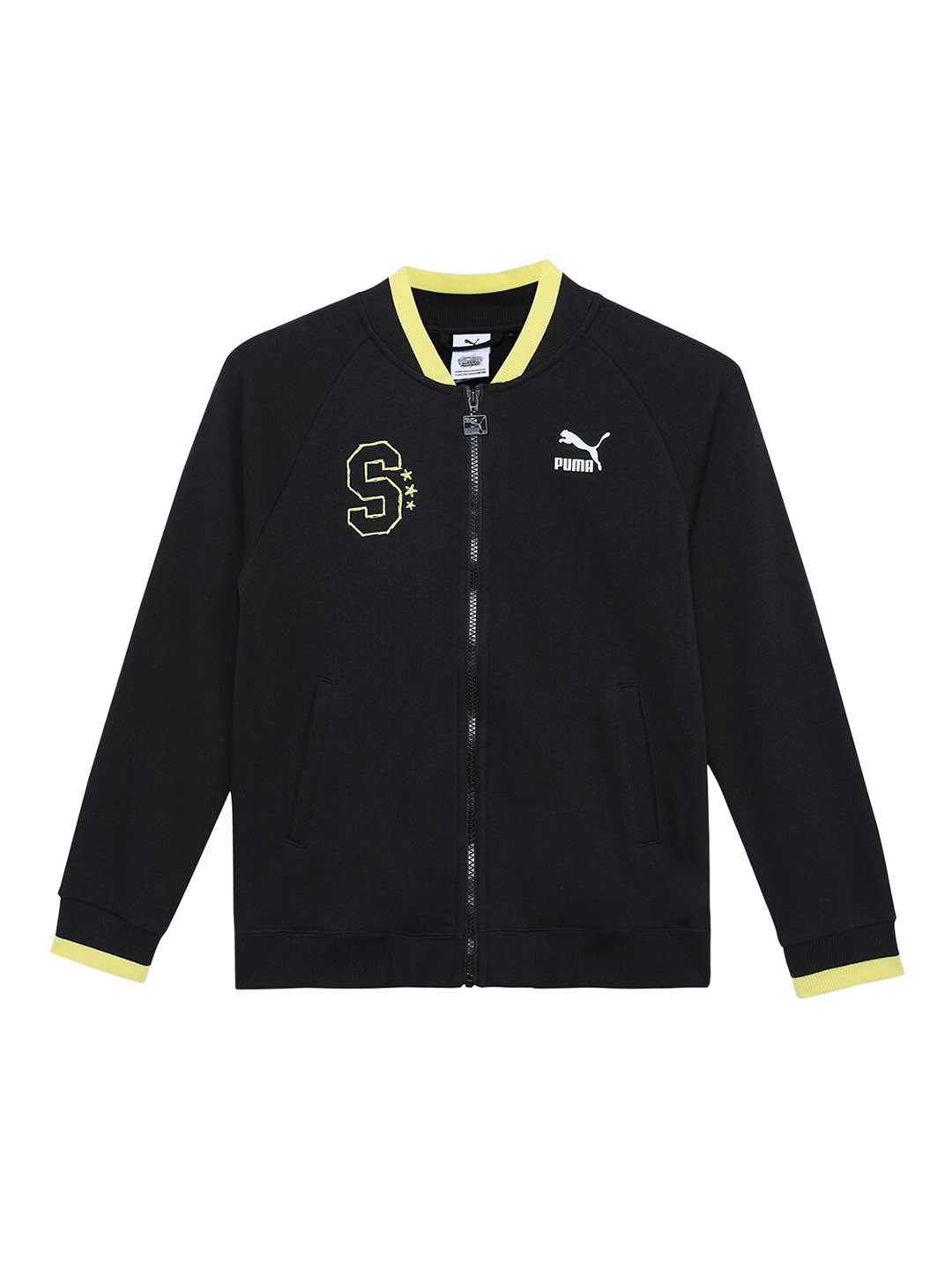 Puma Kids Printed PUMA x SPONGEBOB Youth Cotton Varsity Jacket