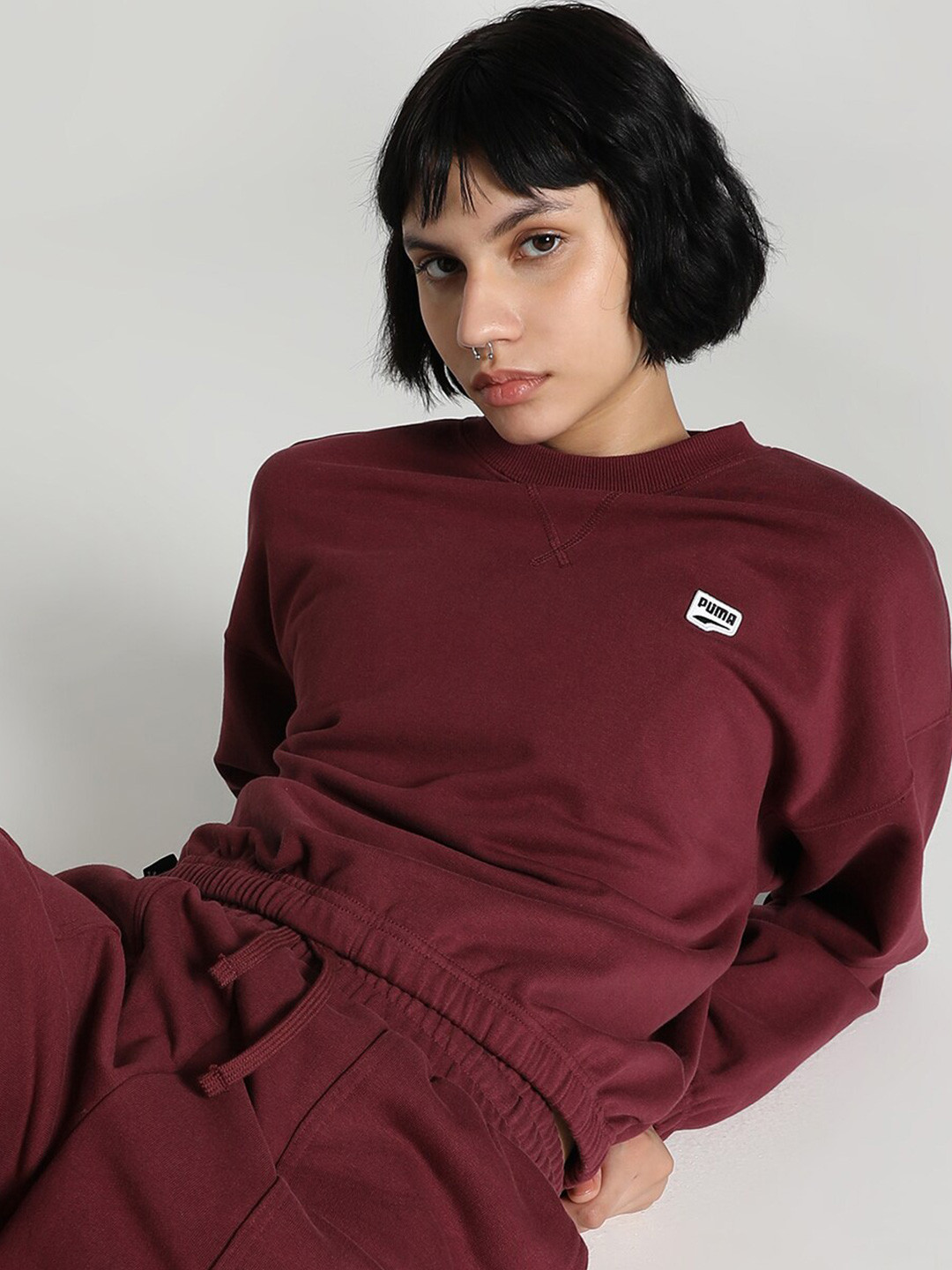 Puma DOWNTOWN Cotton Oversized Sweatshirt