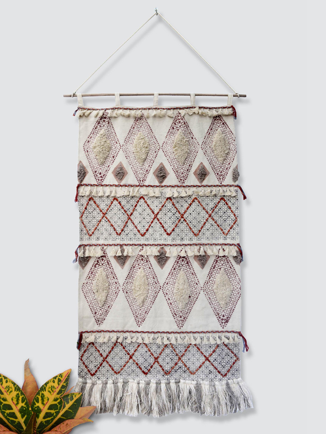 Art Avenue RARE Fabric Bohemian Hanging Hall Tapestries & Macrame-43.3In