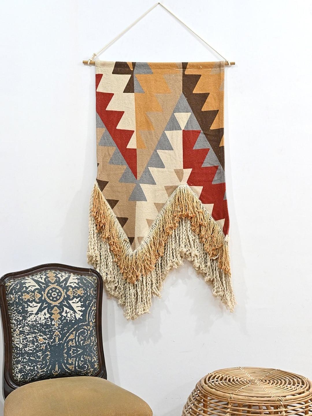 Art Avenue RATTAN Fabric Tasselled Hanging Hall Tapestries & Macrame-35.4In