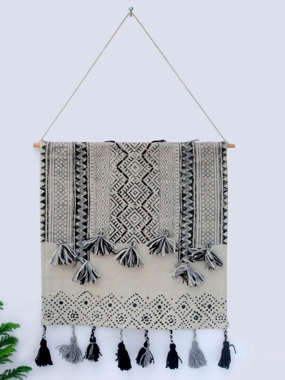 Art Avenue RADICAL Fabric Tasselled Hanging Hall Tapestries & Macrame-43.3In