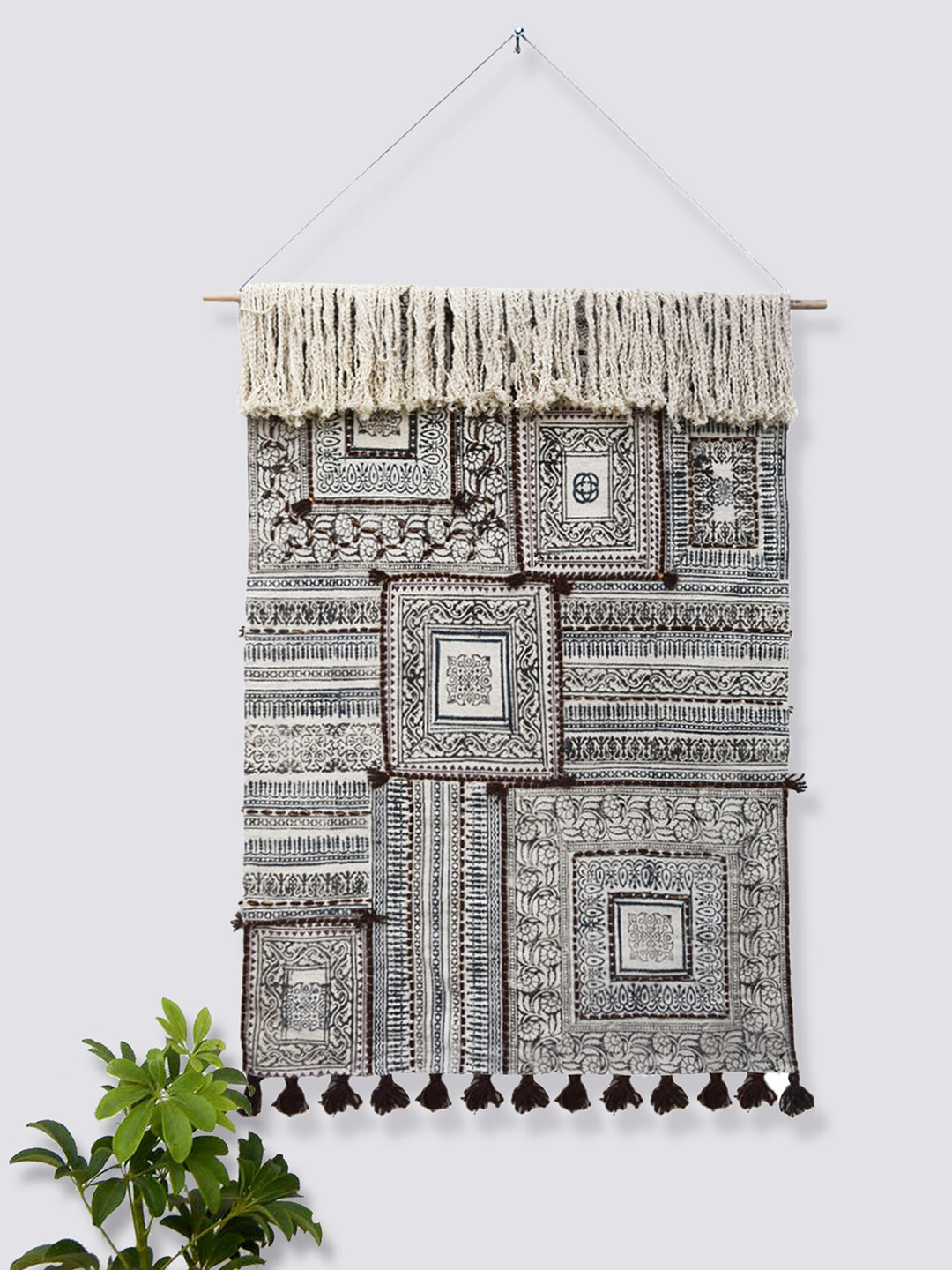 Art Avenue Fabric Tasselled Hanging Hall Tapestries & Macrame-35.4In