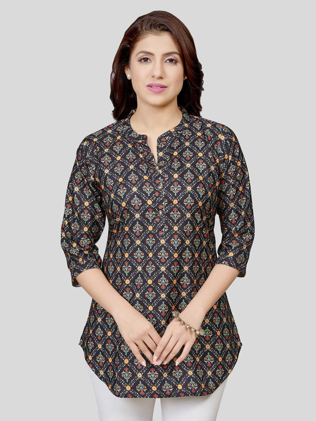 Saree Swarg Floral Printed A-Line Kurti