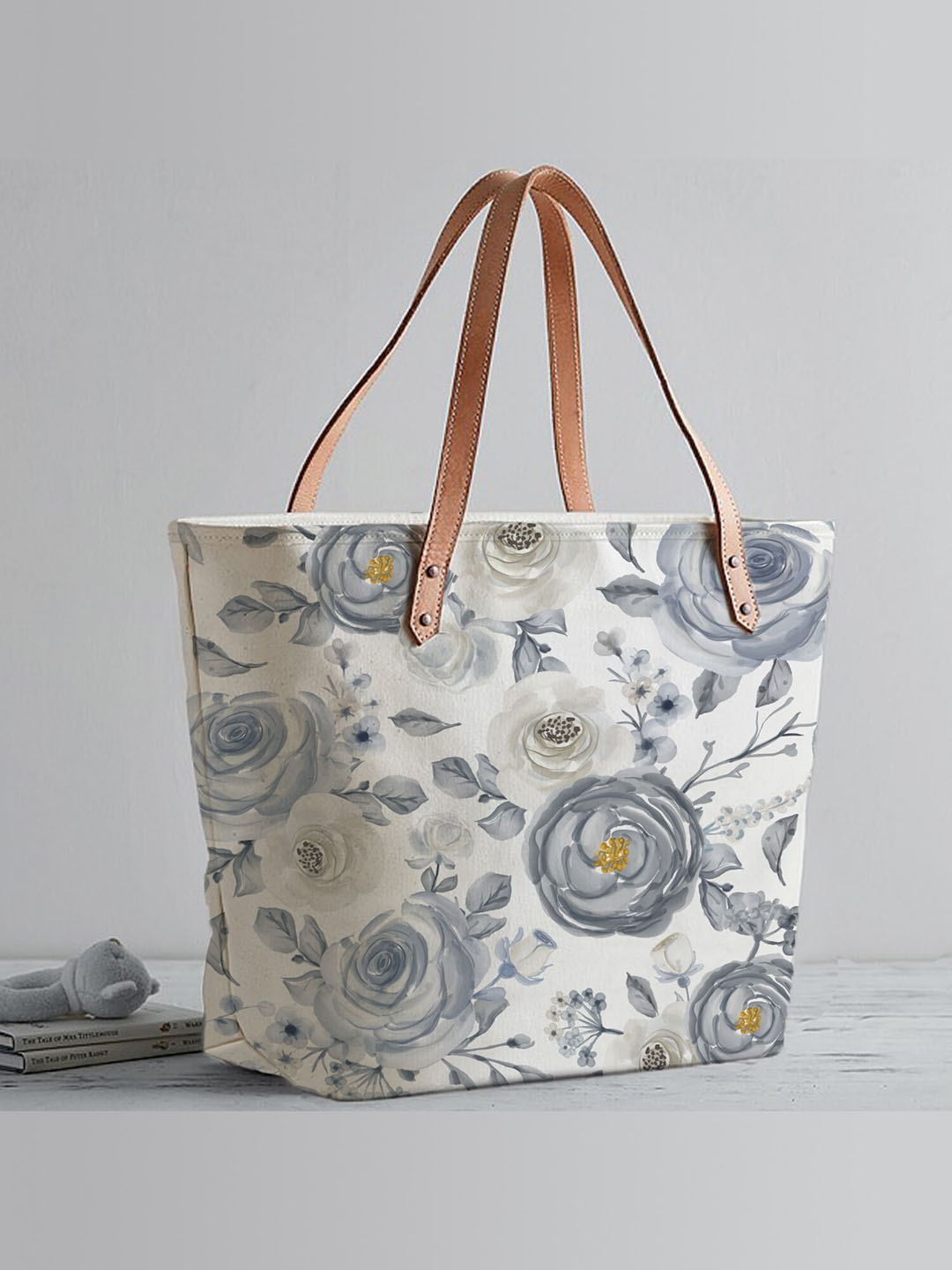 Floral canvas tote clearance bag