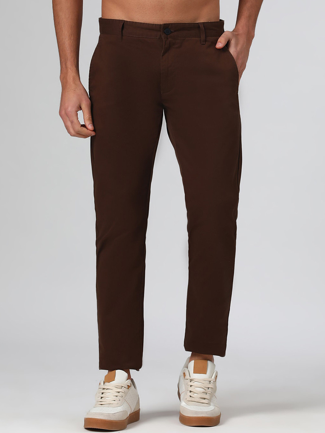 SUBTRACT Men Regular Fit Mid-Rise Organic Cotton Chinos