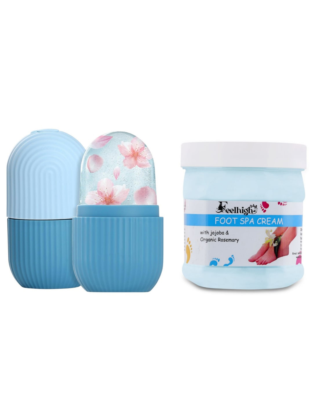 FEELHIGH Ice Roller With Foot spa Cream -10ml+500ml
