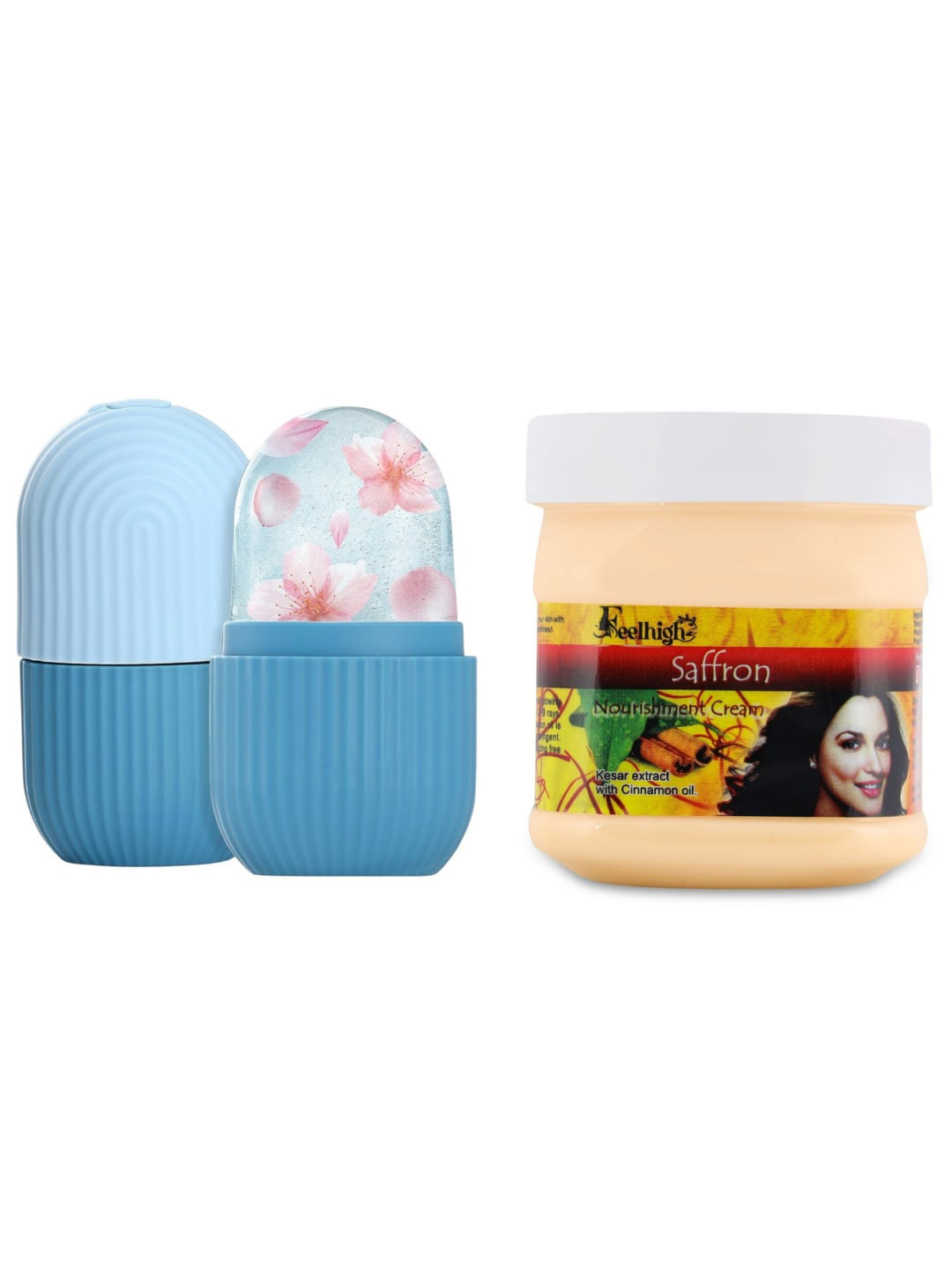 FEELHIGH Saffron Cream 500ml with Ice Roller
