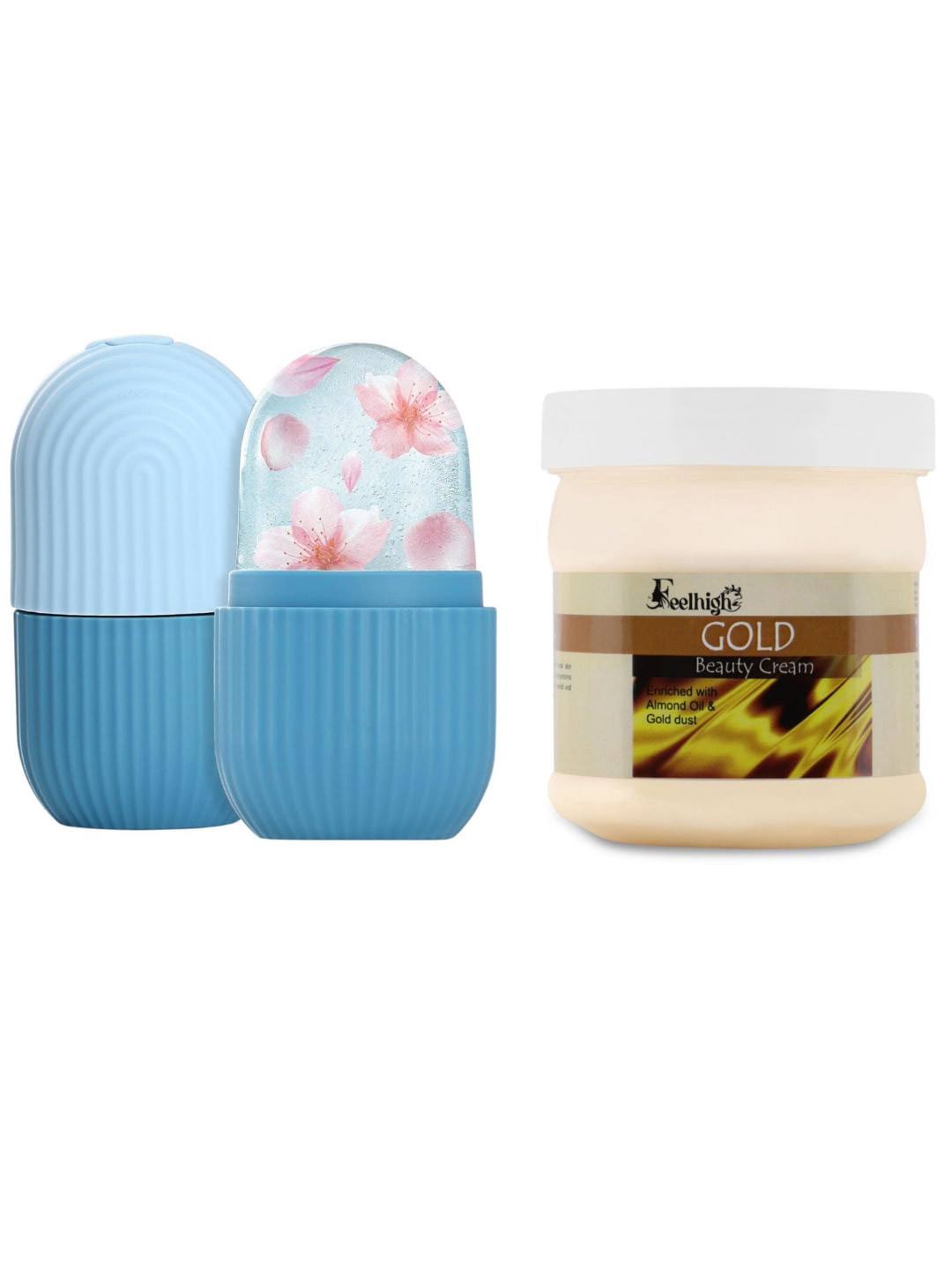 FEELHIGH Gold Cream 500ml with Ice Roller