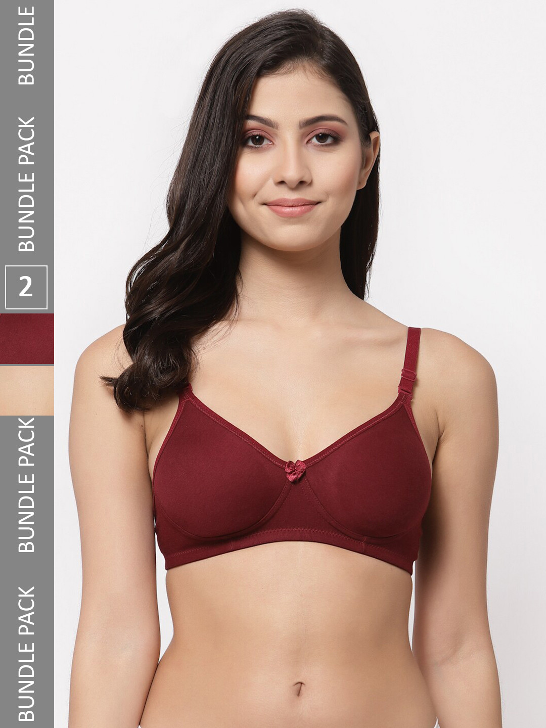 Docare Pack Of 2 Full Coverage Lightly Padded Cotton T-shirt Bra With All Day Comfort
